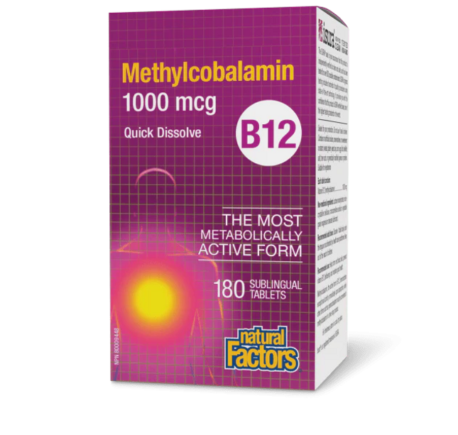 NATURAL FACTORS - B12 Methylcobalamin - Sublingual Tabs