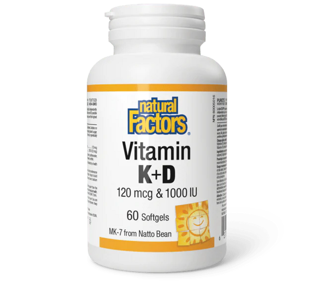 NATURAL FACTORS - Vitamin D3 + K2