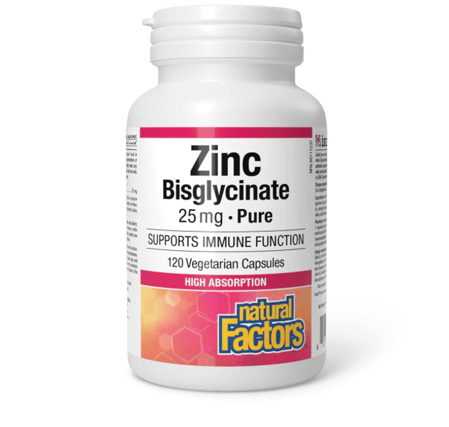 NATURAL FACTORS - Zinc Bisglycinate - Capsules