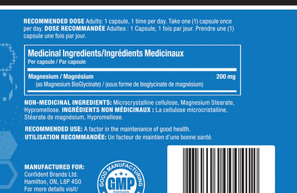 CONFIDENT HEALTH - Magnesium Bisglycinate
