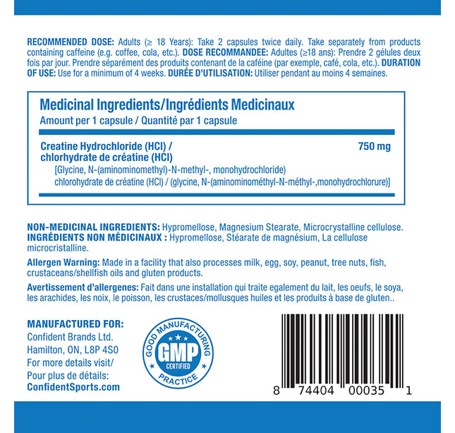 CONFIDENT SPORTS - Creatine HCL