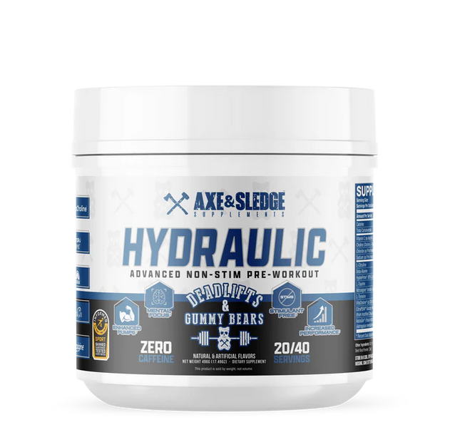 AXE & SLEDGE - Hydraulic V2 - Pre-Workout - Stim-Free - USA