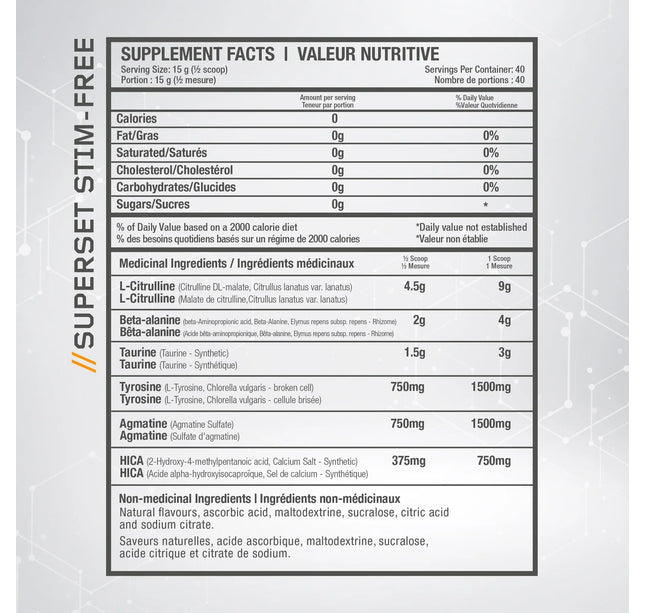 BEYOND YOURSELF - Superset Stim Free - Pre-Workout - Stim Free