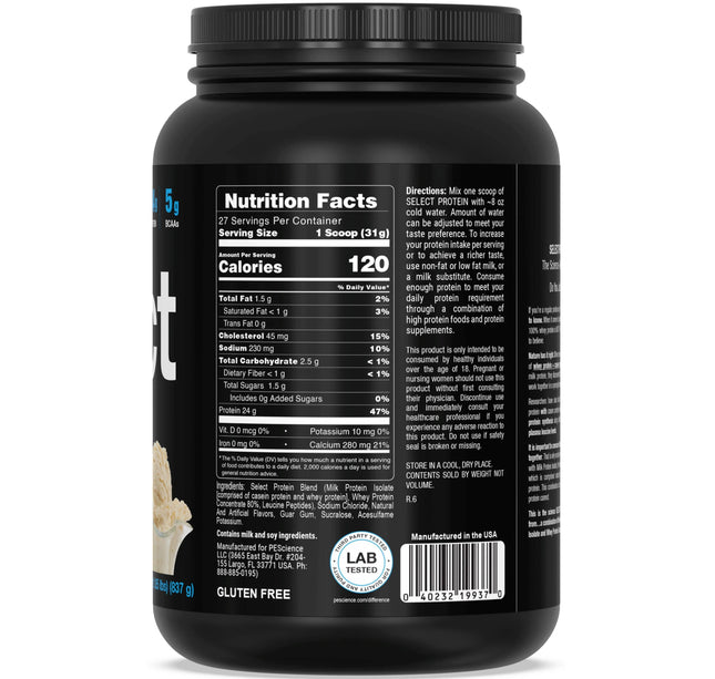 PE SCIENCE - Select - Protein - Whey + Casein
